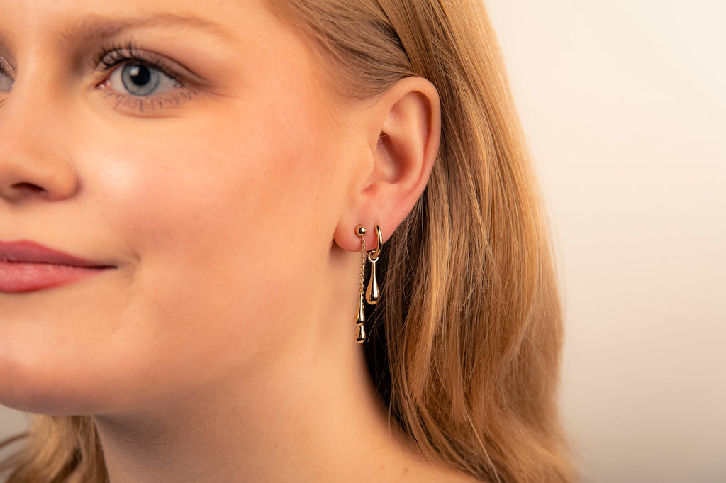 Earparty by Jwls4u Oorringen Druppel JE048G-2