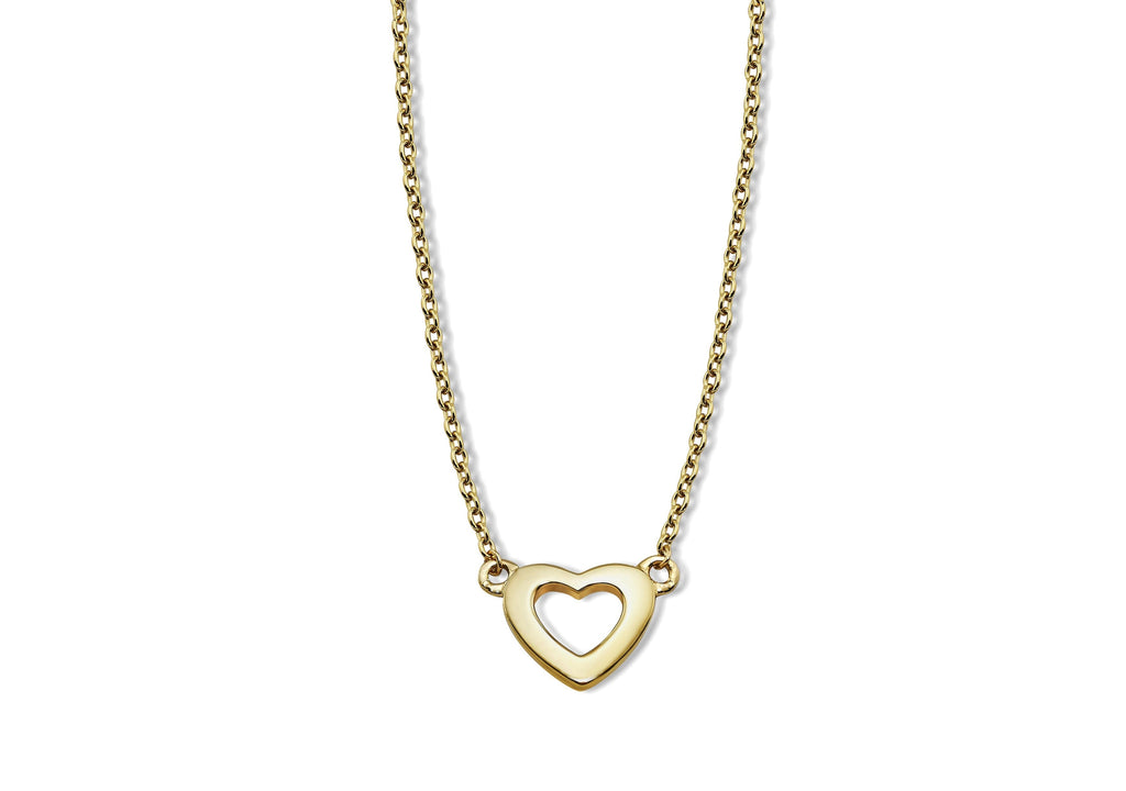 Ketting Open Hart Goudkleur Zilver XN001G-0